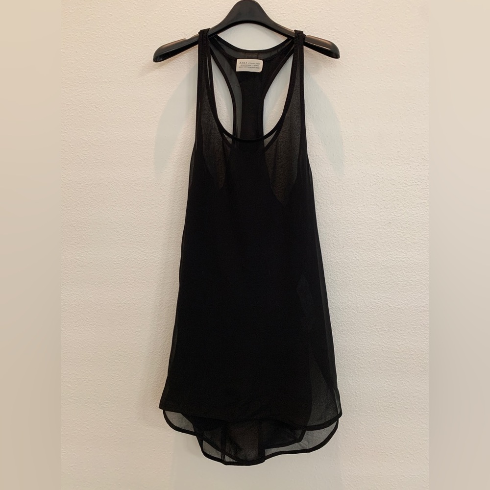 Zara Black Layered Tank top